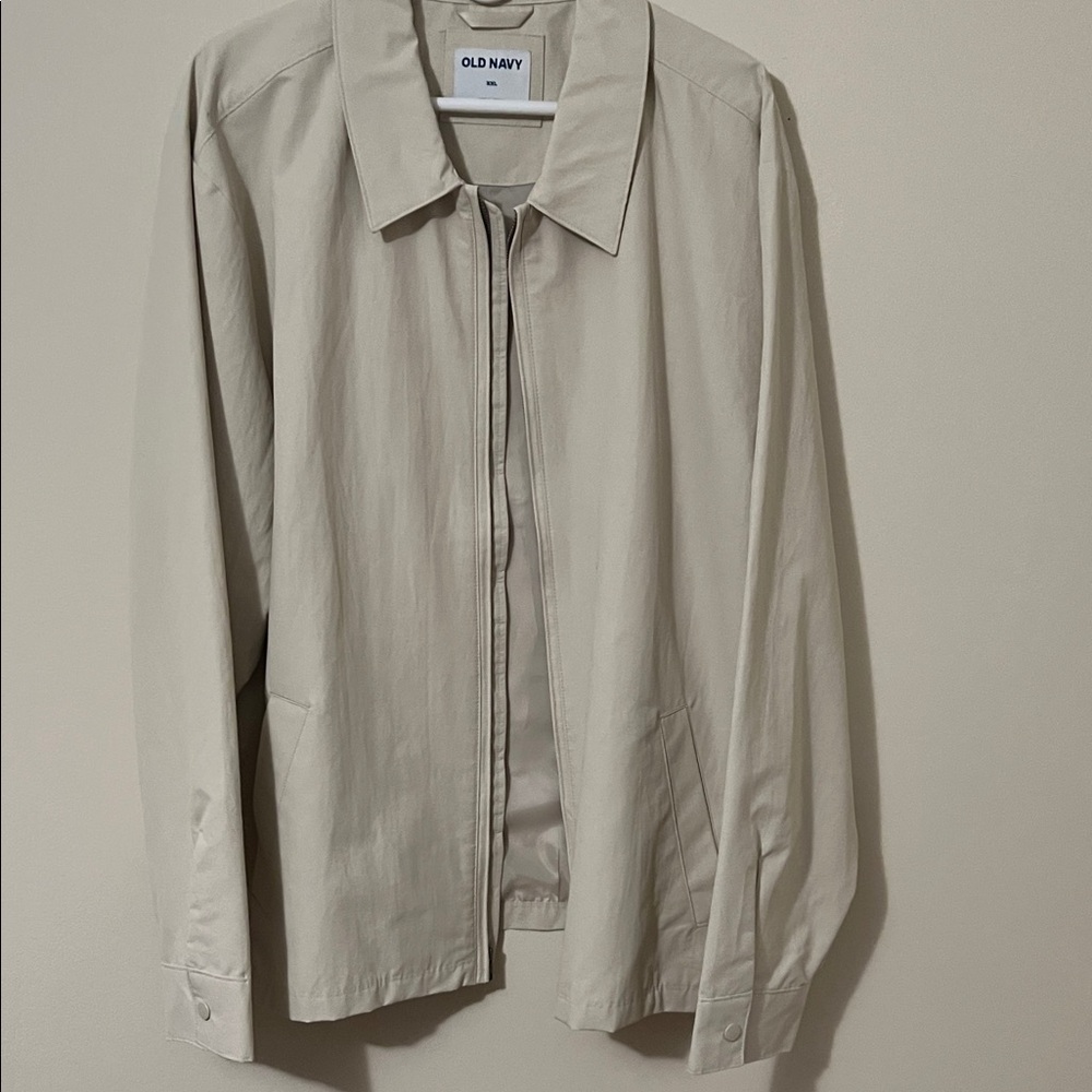 Old Navy Men's Light Beige Shirt Jacket